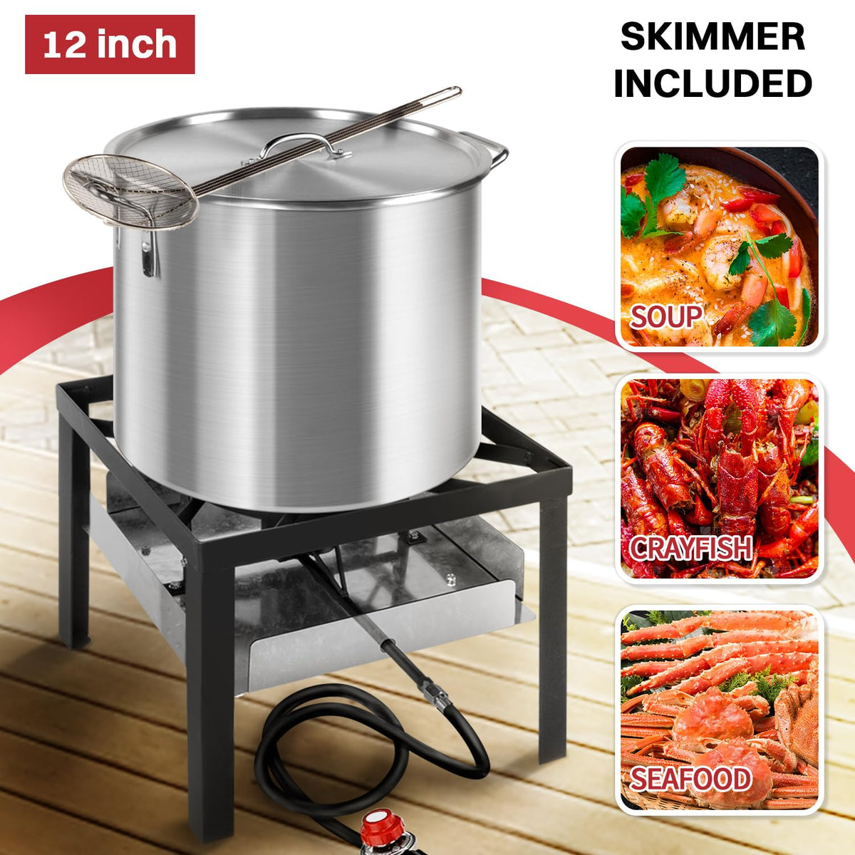 60QT Crawfish Boiler with Dustproof Cover N112