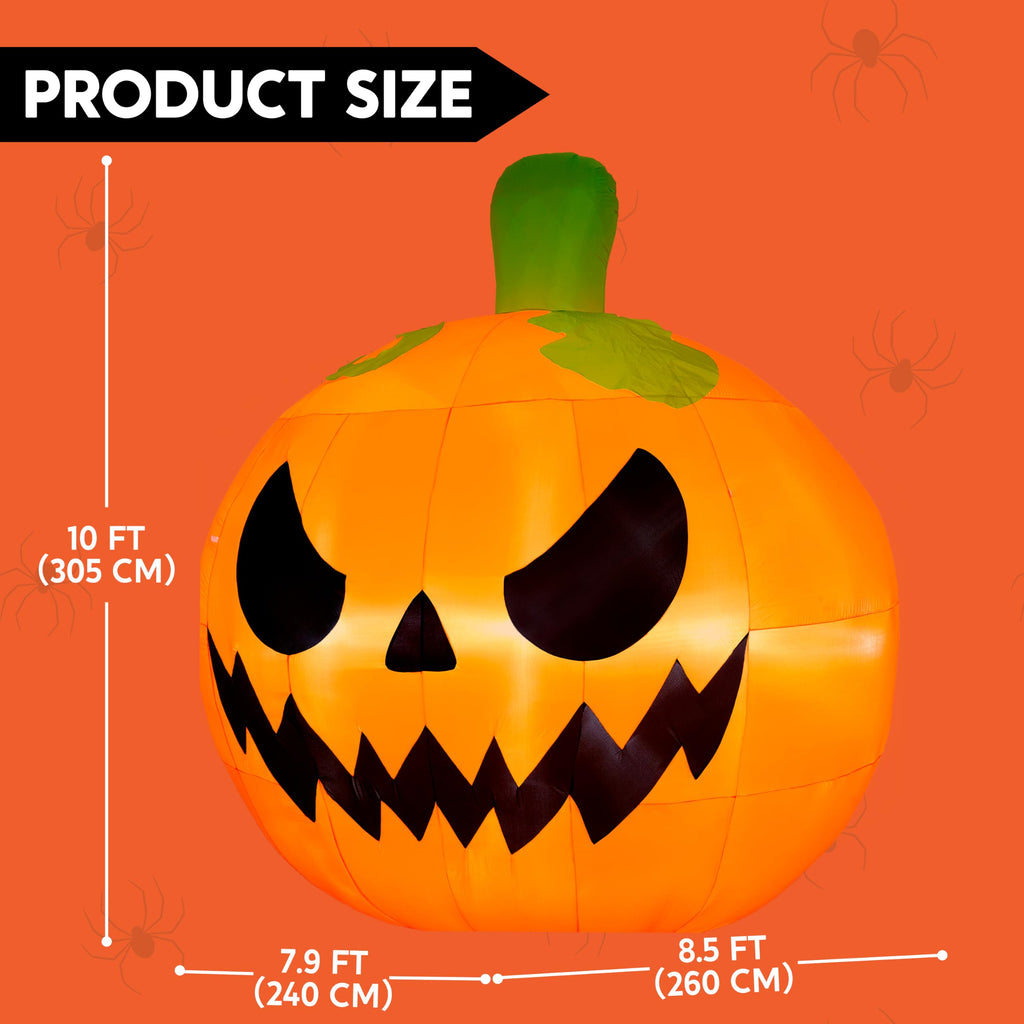 10FT Tall Inflatable Pumpkin with Built-in LED Lights I750
