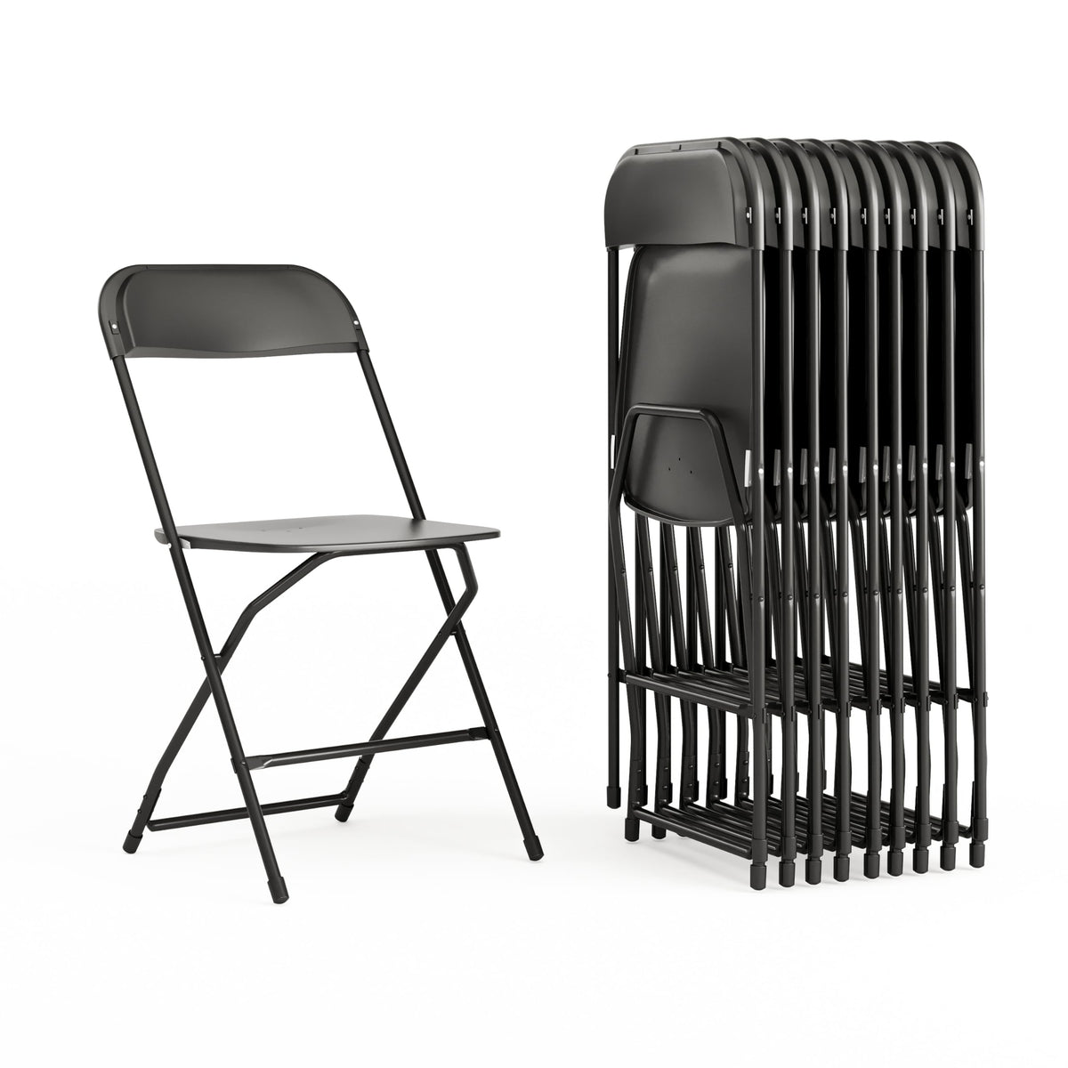 Black Plastic Folding Event Chair 10-Pack B57990