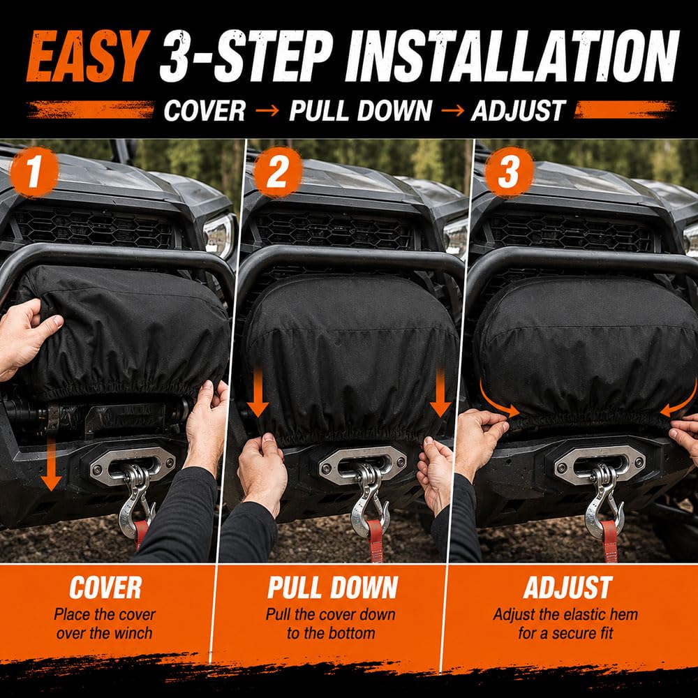Water Resistant Oxford Fabric Winch Cover P161971