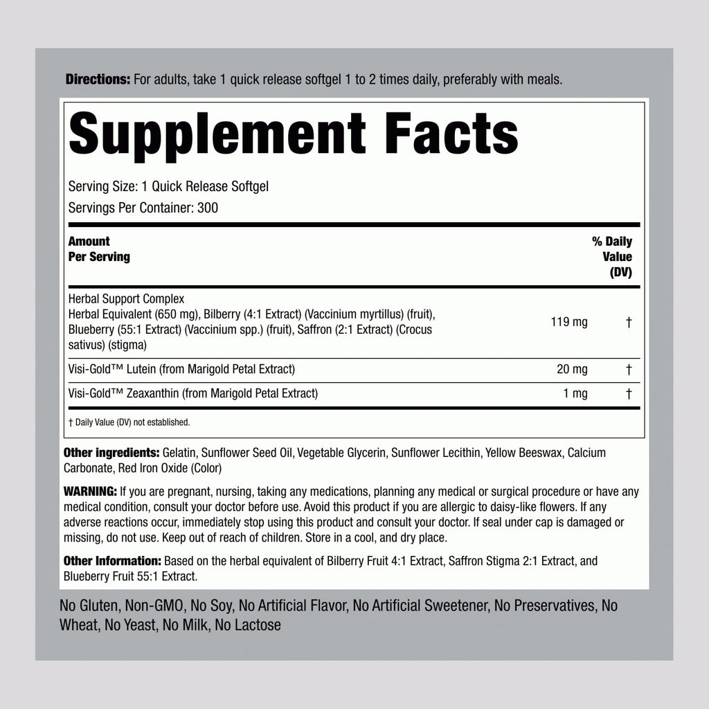 Eye Health Complex 300 Softgels D13314