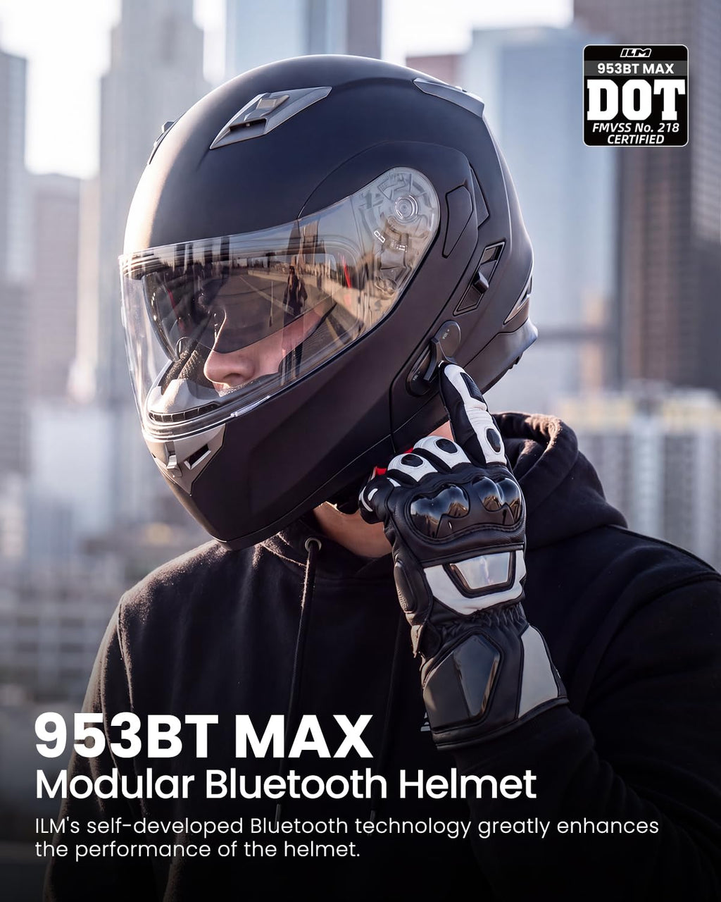 Bluetooth Integrated Modular Motorcycle Helmet F29318