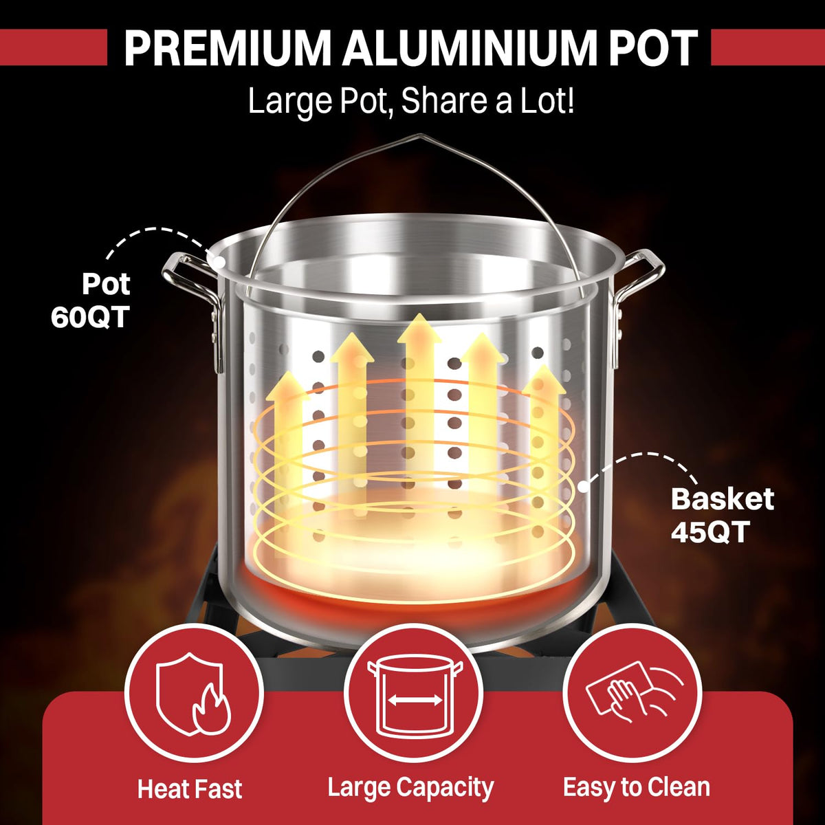 60QT Crawfish Boiler with Dustproof Cover N112
