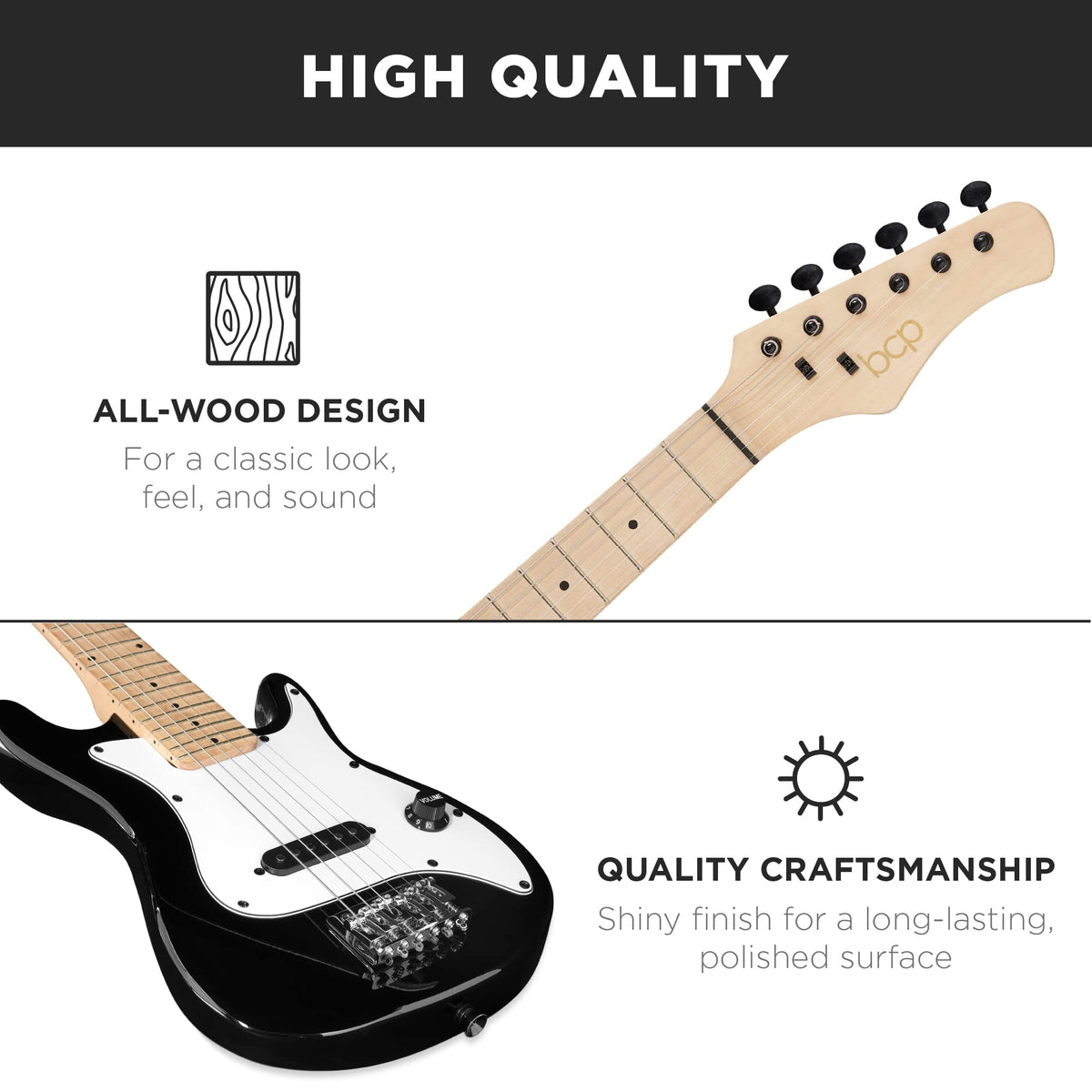 30in Kids Electric Guitar Starter Kit with Amplifier J60867