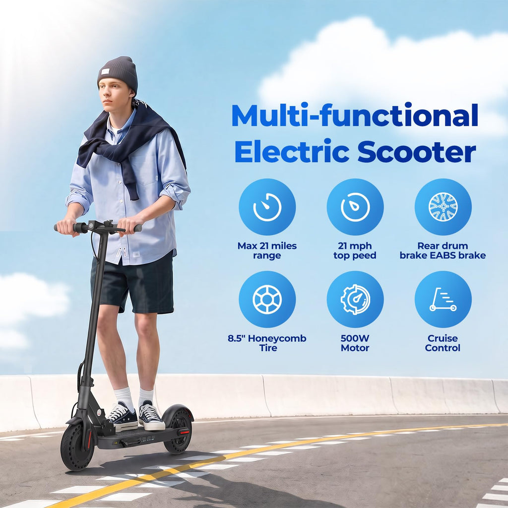 Electric Scooter Adult 8.5" Tires 500W Motor H247