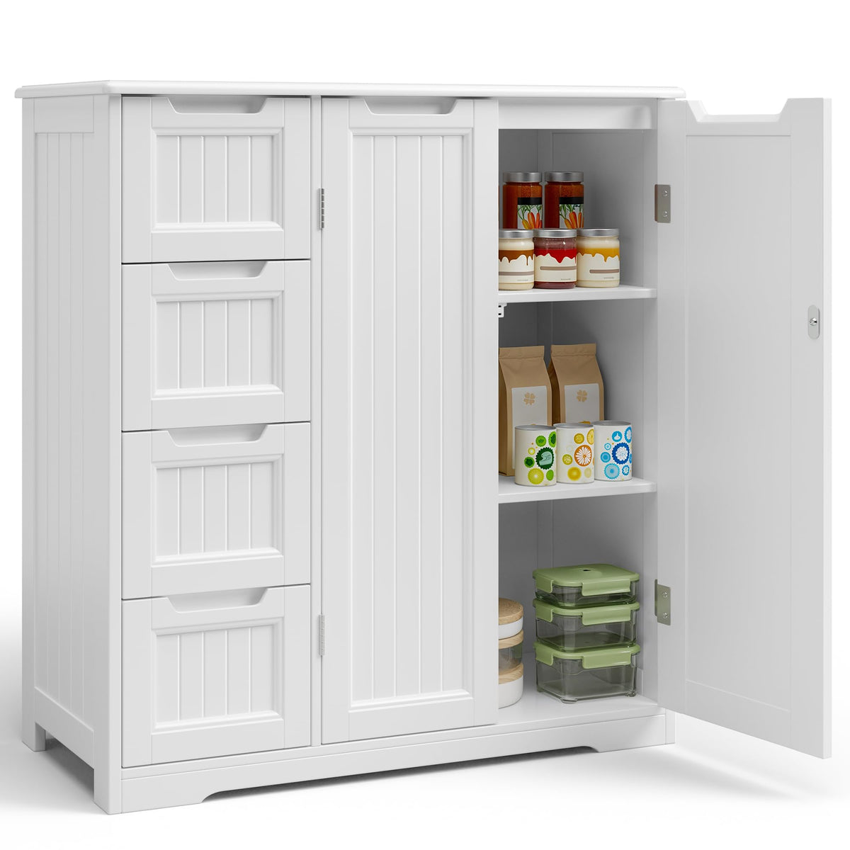 Storage Cabinet with 4 Drawers & 2 Doors S66626