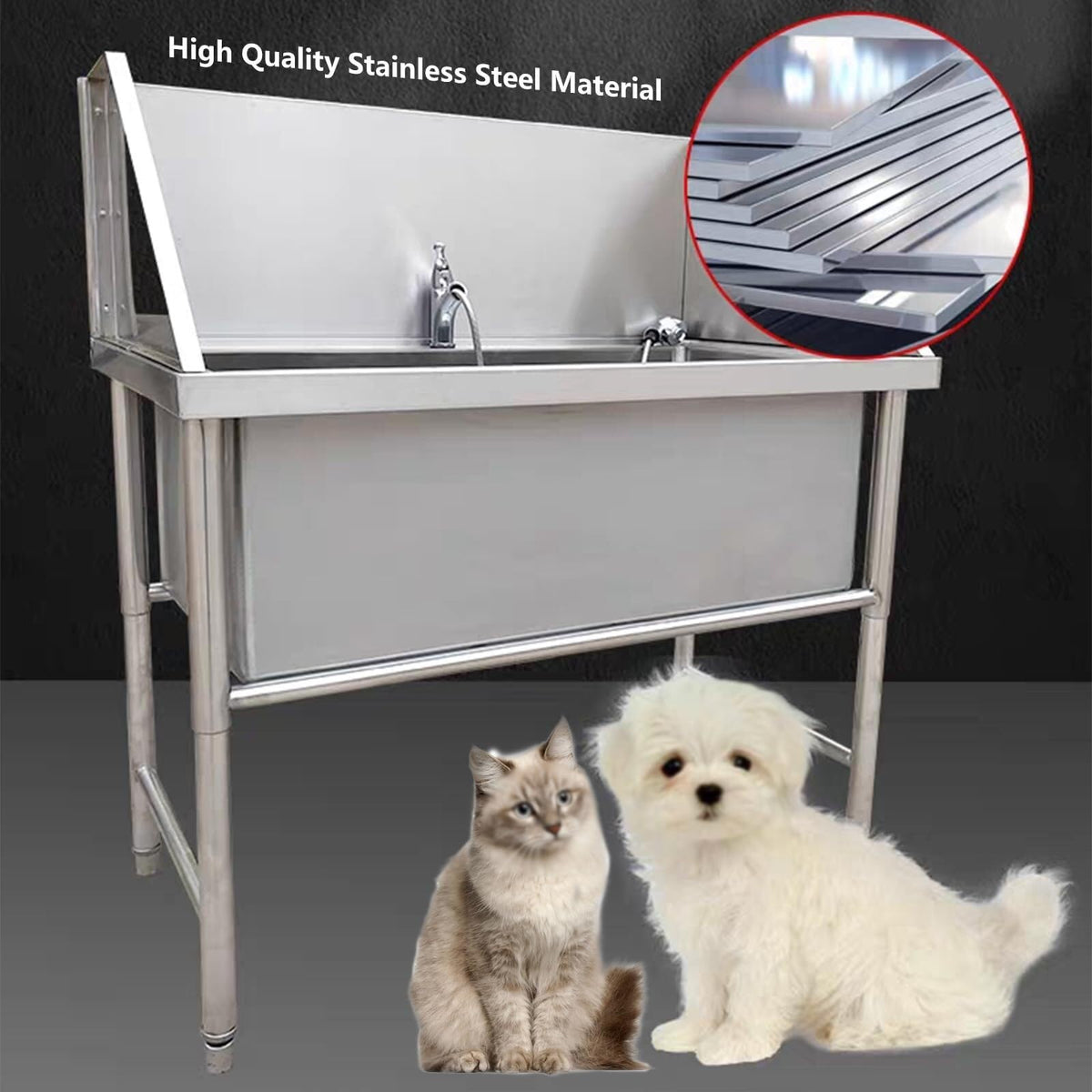 Stainless Steel Pet Grooming Bath Tub T833795