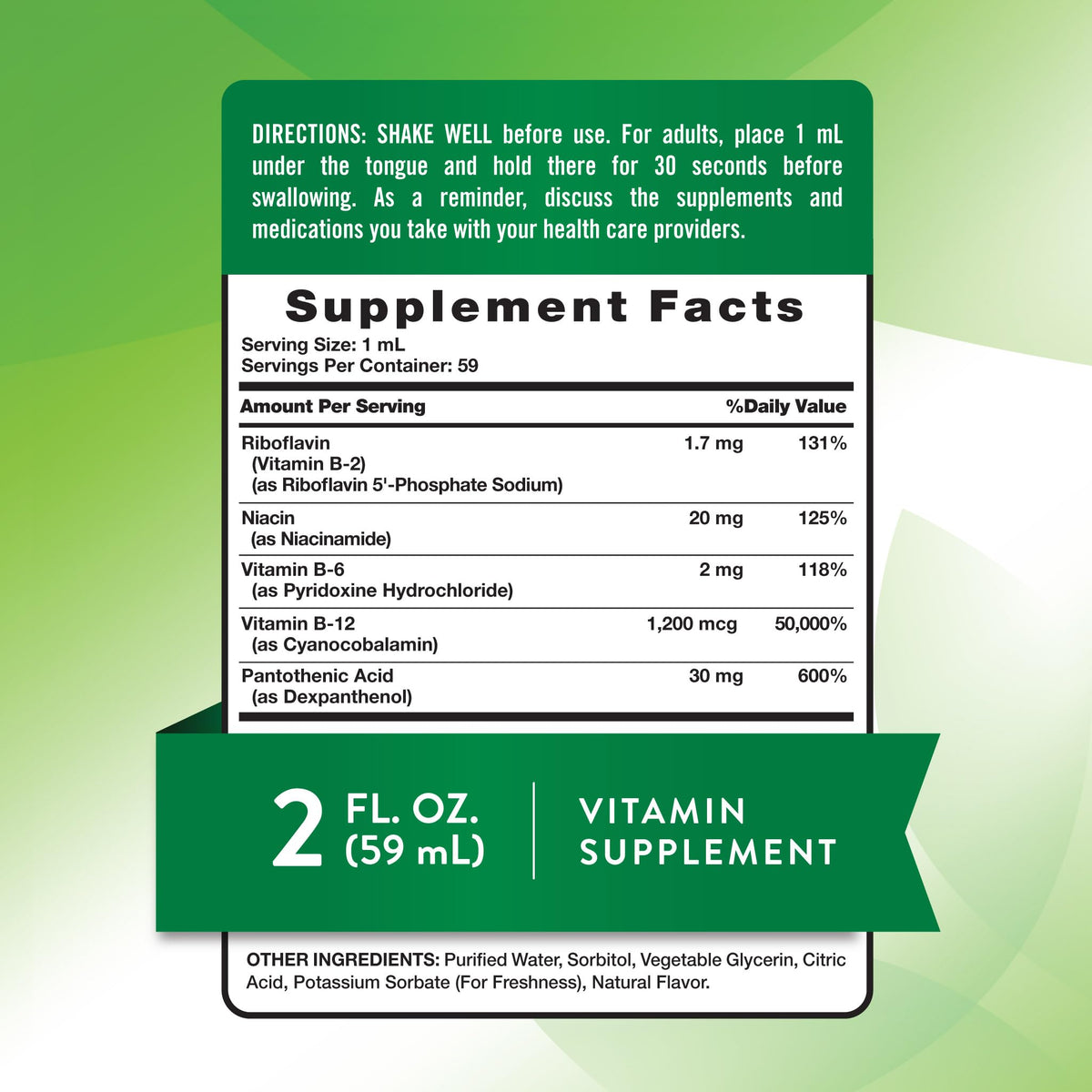 Sublingual B Complex 2 Fluid Ounces R823797