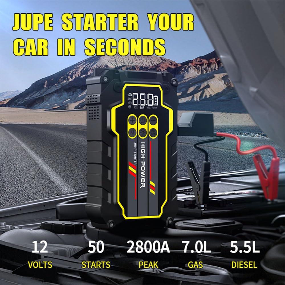 4000A 12V Portable Jump Starter with Air Compressor N98987
