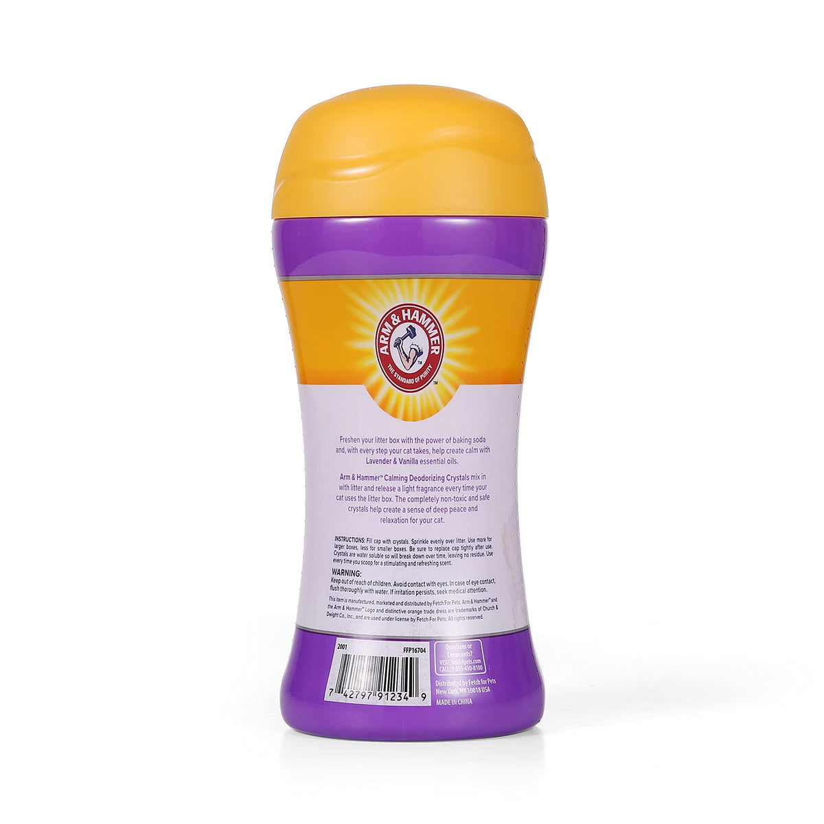 Cat Litter Deodorizing Crystals with Baking Soda, Lavender and Vanilla Scent, 15 Oz - 2 Pack D43213
