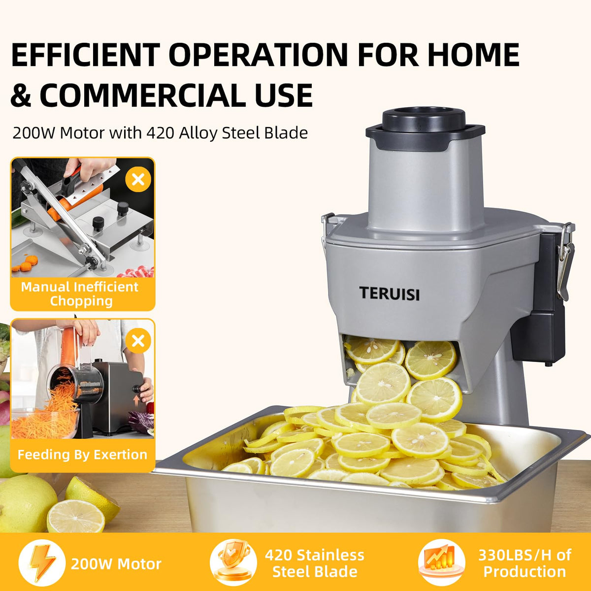 200W 4-In-1 Electric Vegetable Chopper Food Processor Z544