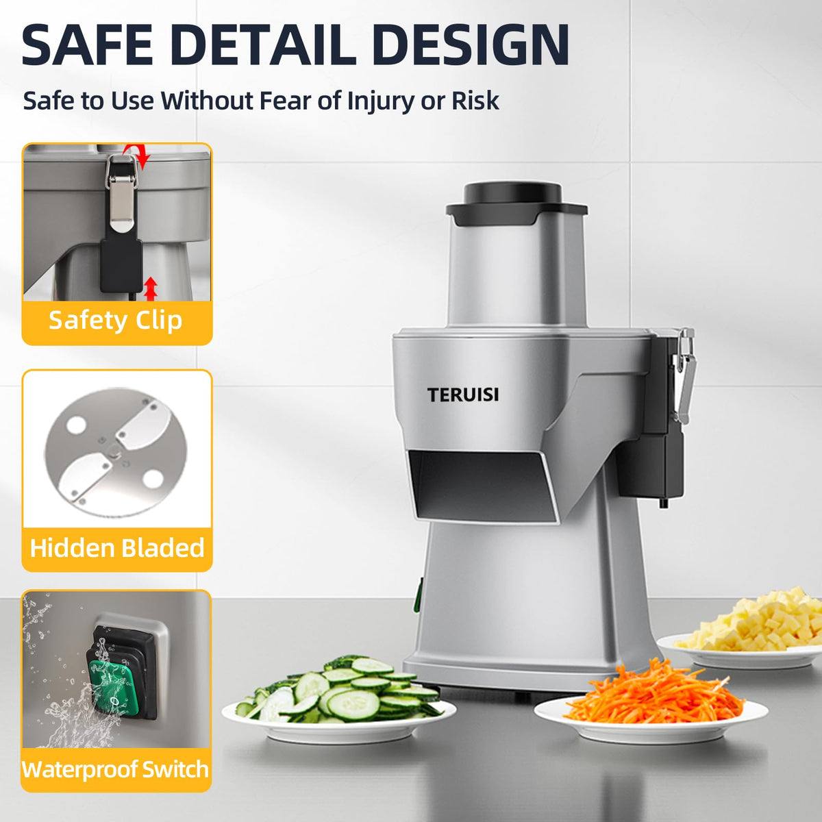 200W 4-In-1 Electric Vegetable Chopper Food Processor Z544