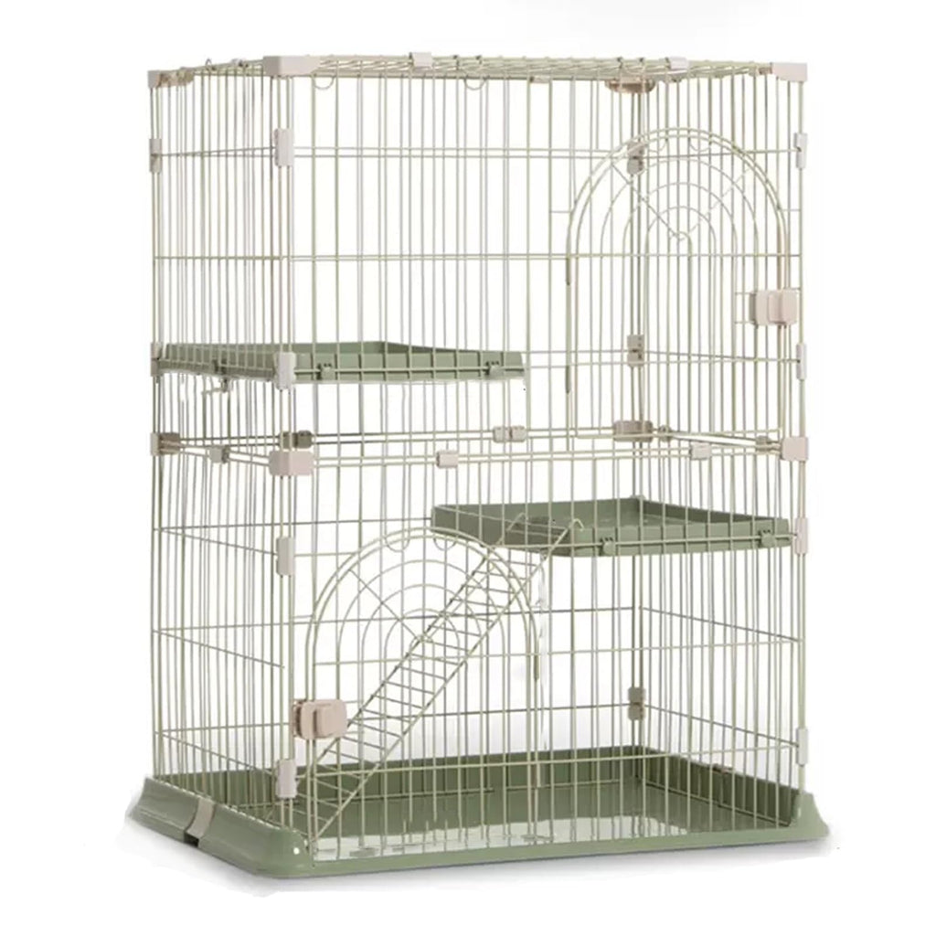 3/4-Tier Wire Cat Cage Playpen Kennel with Hammock E8812