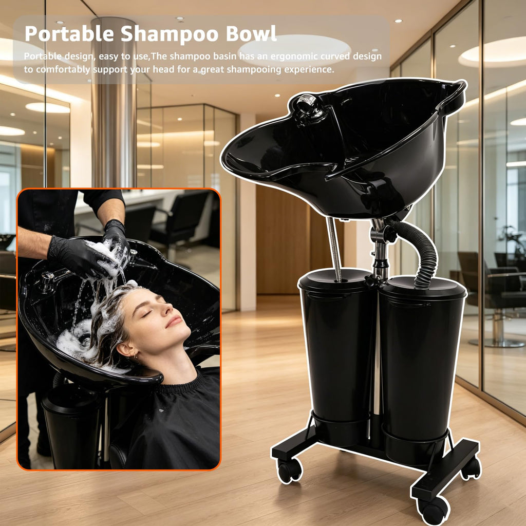 Portable Shampoo Bowl with Electric Pump F887369