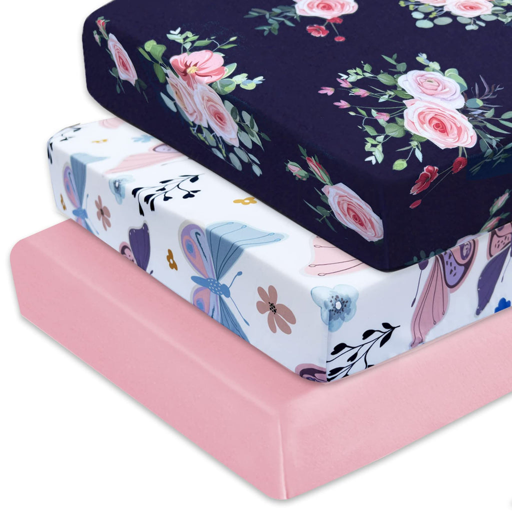 3 Pack Soft Crib Sheets 28'' X 52'' Microfiber L995080