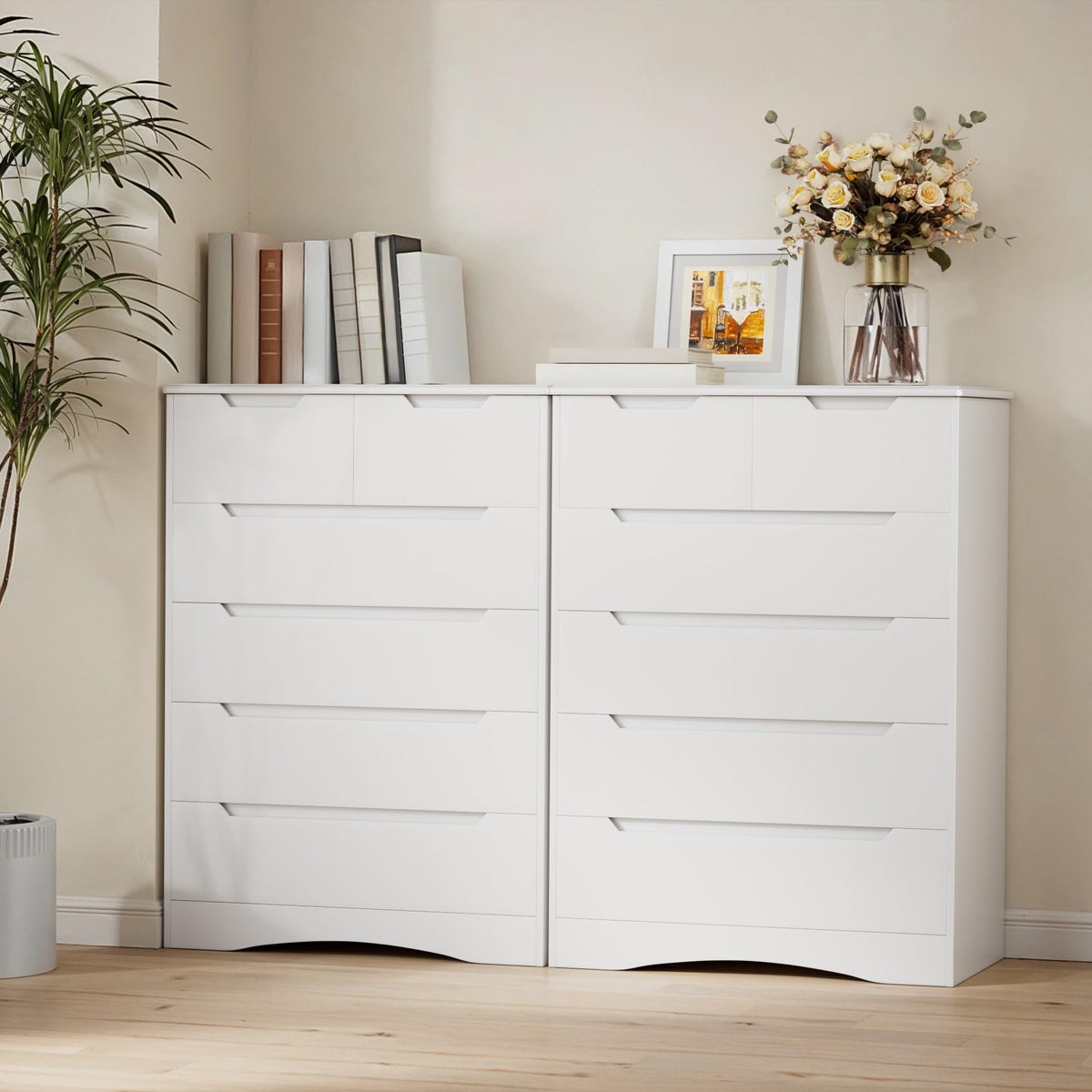 White 6 Drawer Dresser Z69989