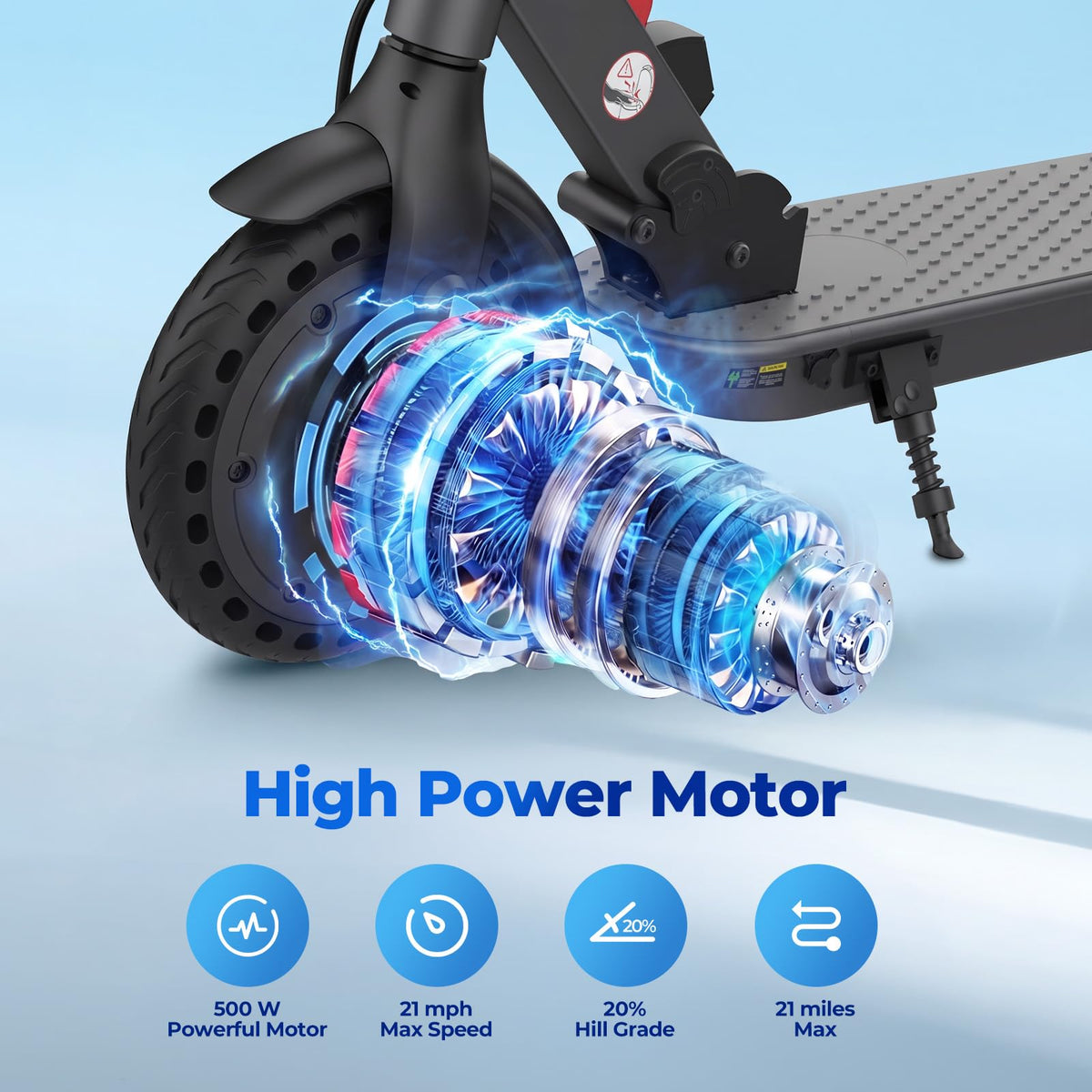 Electric Scooter Adult 8.5" Tires 500W Motor H247