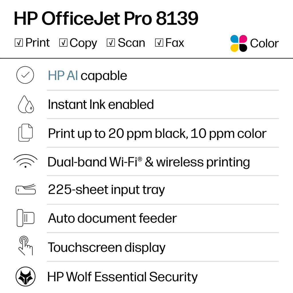 Wireless All-in-One Color Inkjet Printer T6020