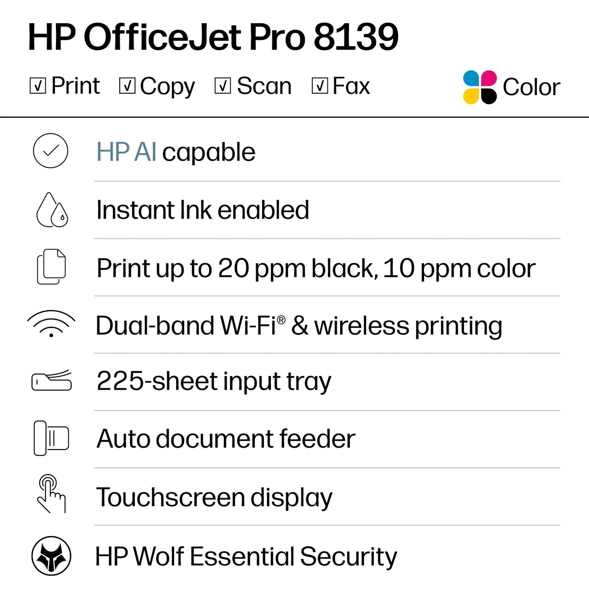 Wireless All-in-One Color Inkjet Printer T6020
