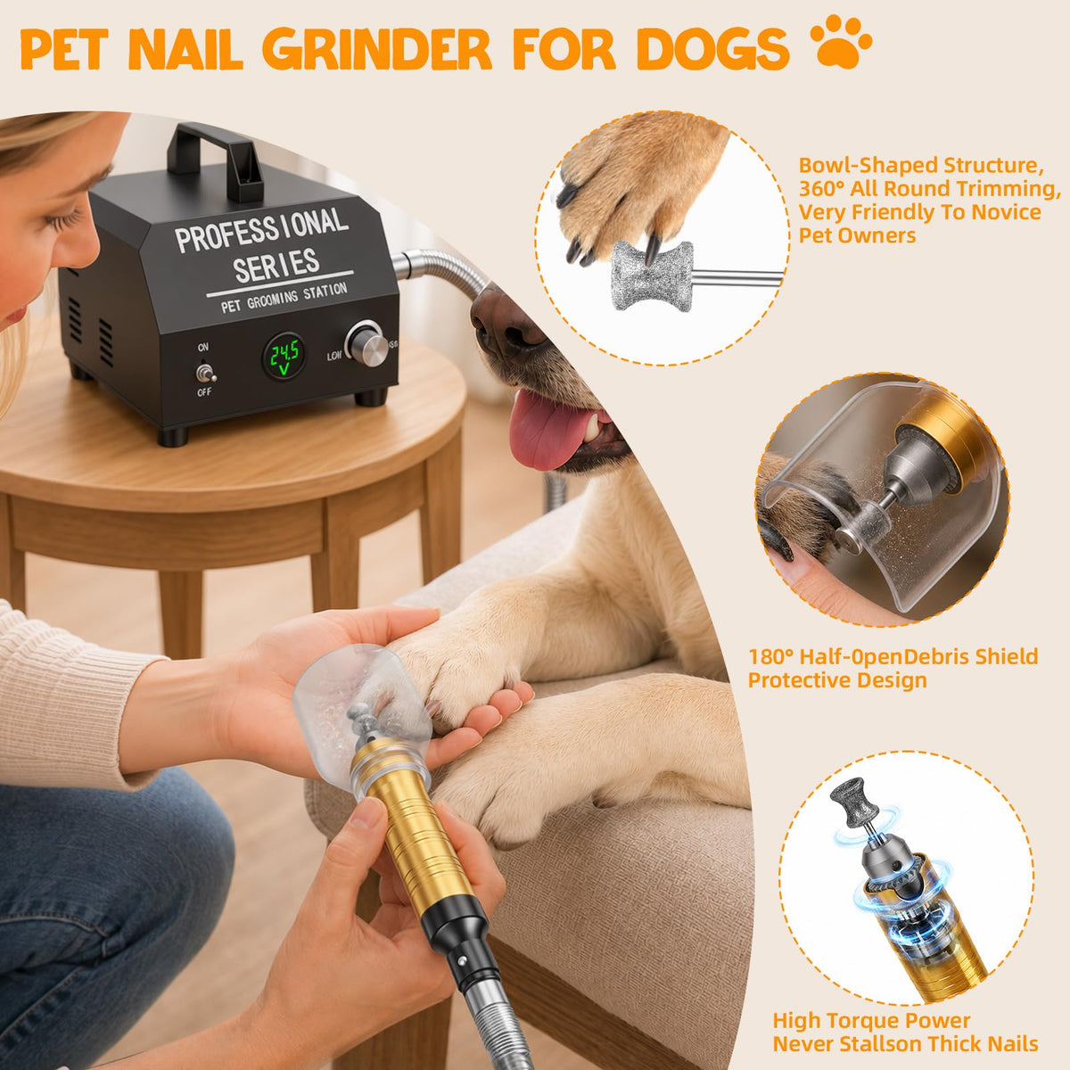 350w Electric Dog Nail Grinder W357720