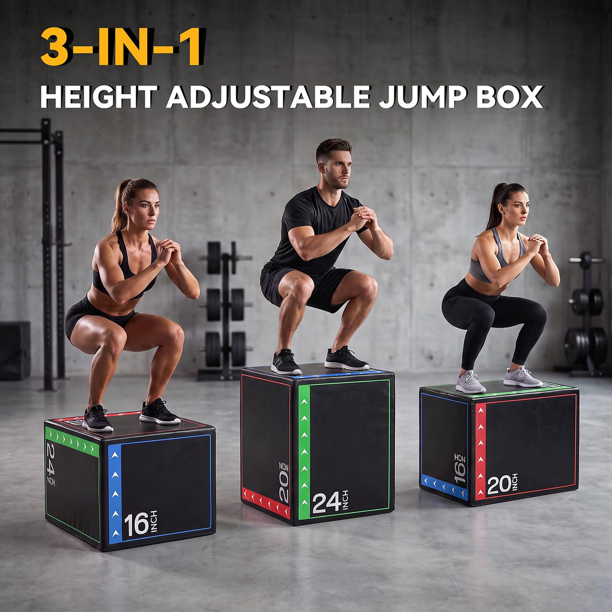 3 in 1 Plyometric Jump Box Q357