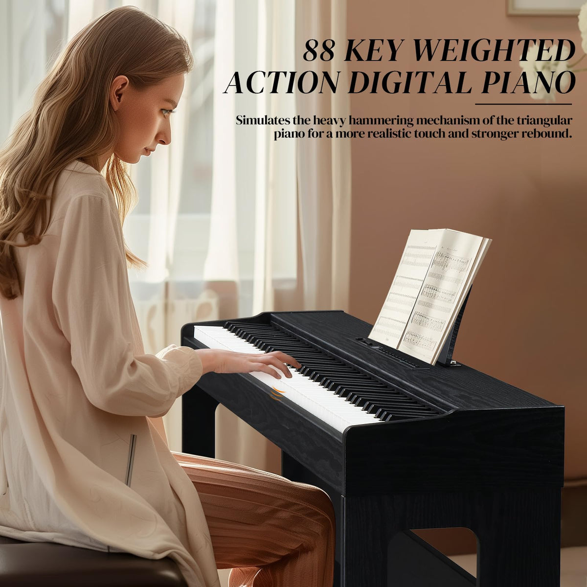 88 Key Weighted Upright Digital Piano F554