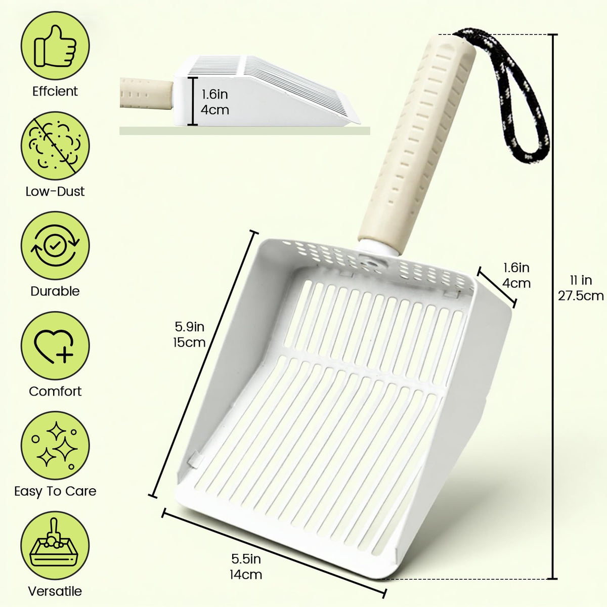 Stainless Steel Cat Litter Scoop with Holder G695610