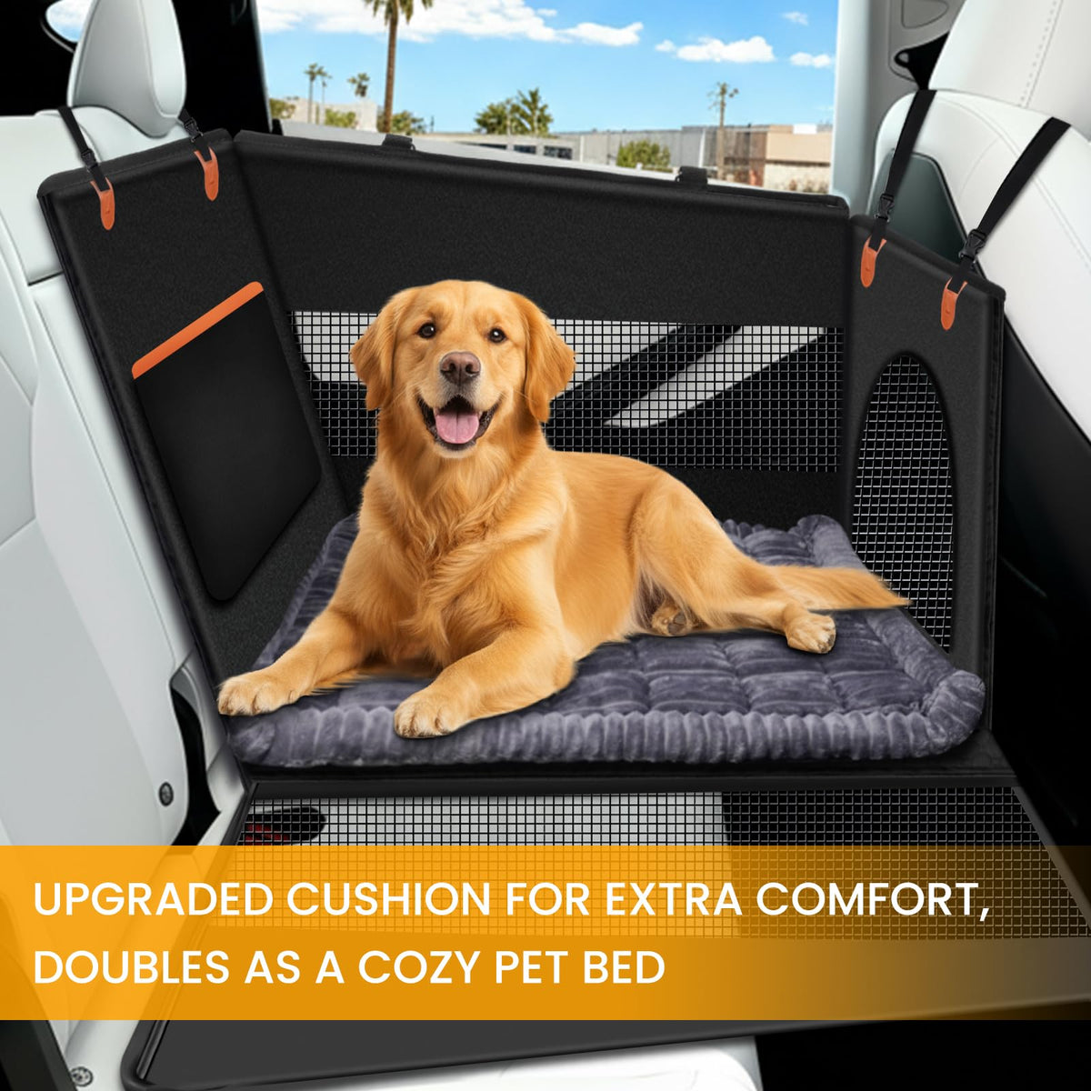 Large Dog Car Seat with Hard Bottom H69880