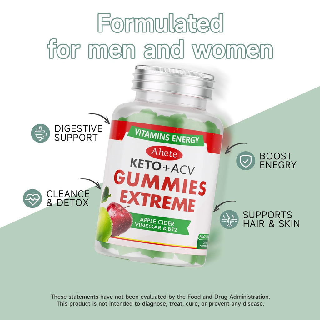 Apple Cider Vinegar Gummies with Vitamin B6, B12, Folate & Beet Root, 180 Gummies L861443