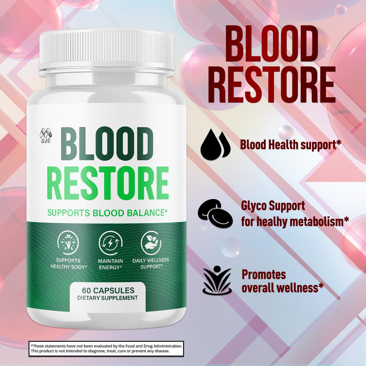 All Natural Blood Health Support Capsules 60 Capsules W295863