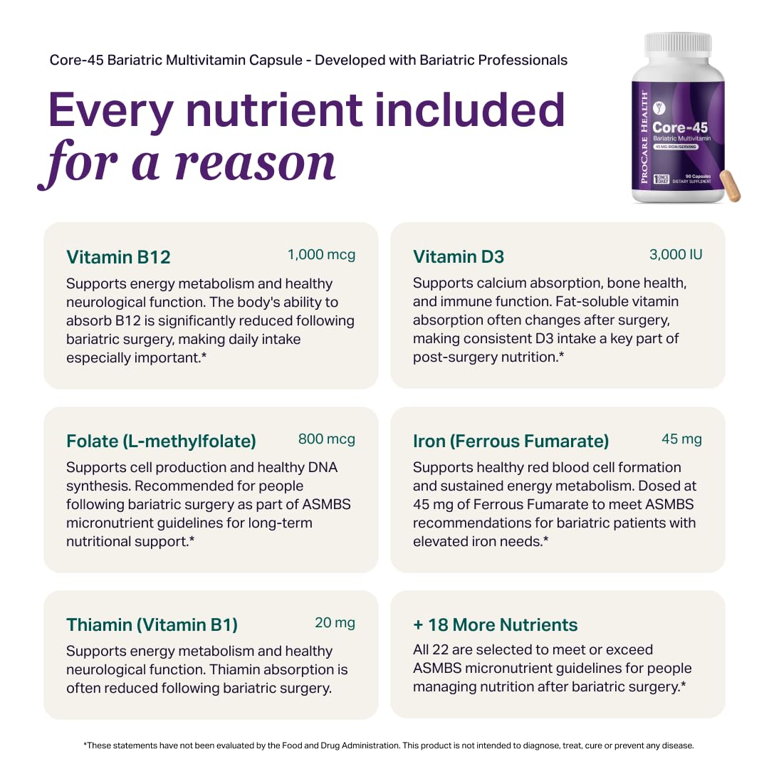 Bariatric Multivitamin 45mg Iron Capsule 30ct B3331