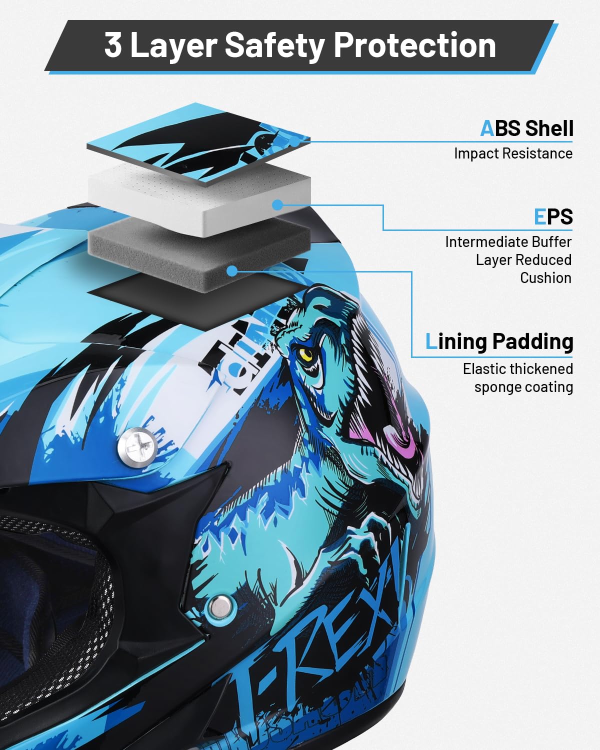 Youth DOT Approved Full Face Motocross Helmet N814854