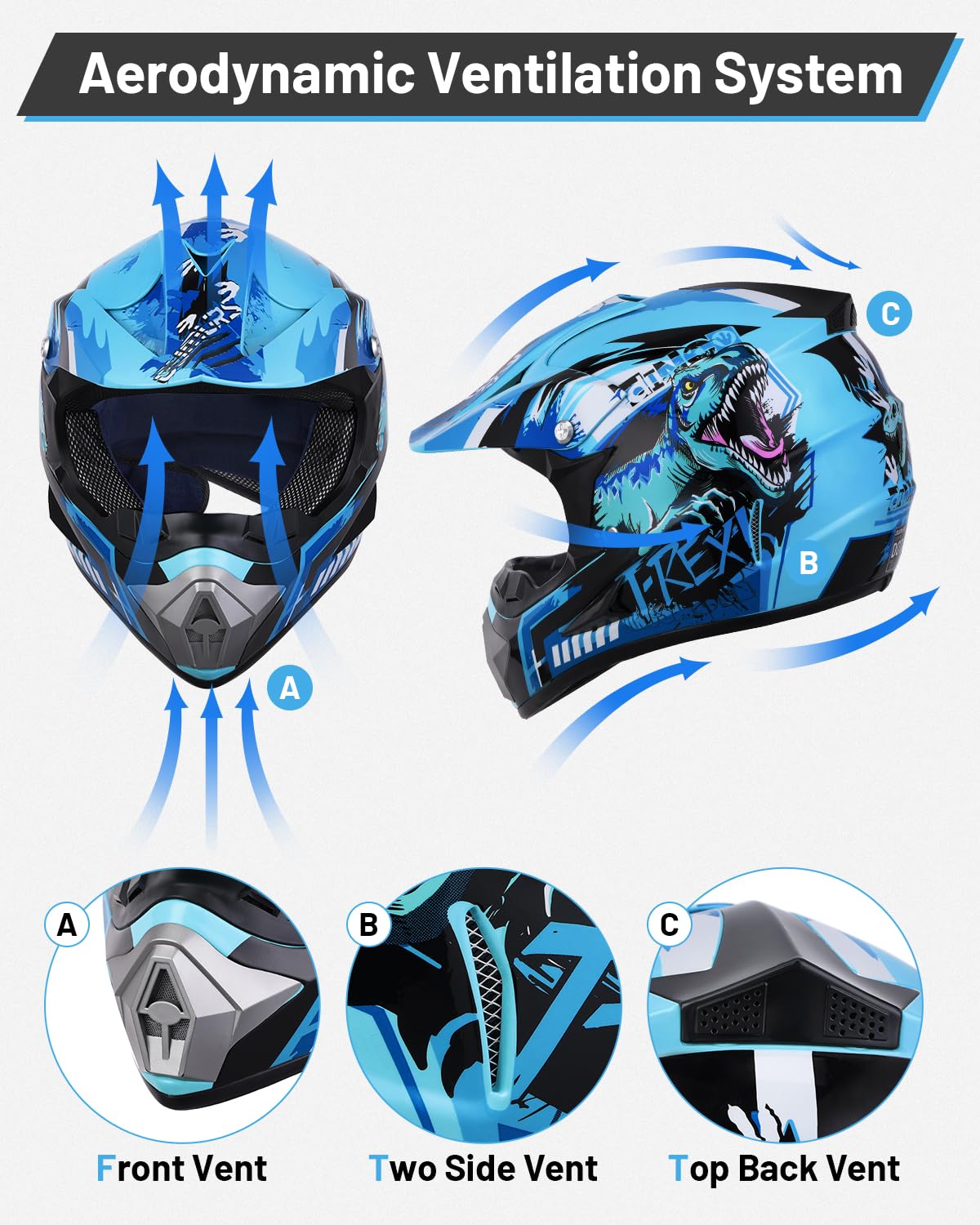 Youth DOT Approved Full Face Motocross Helmet N814854