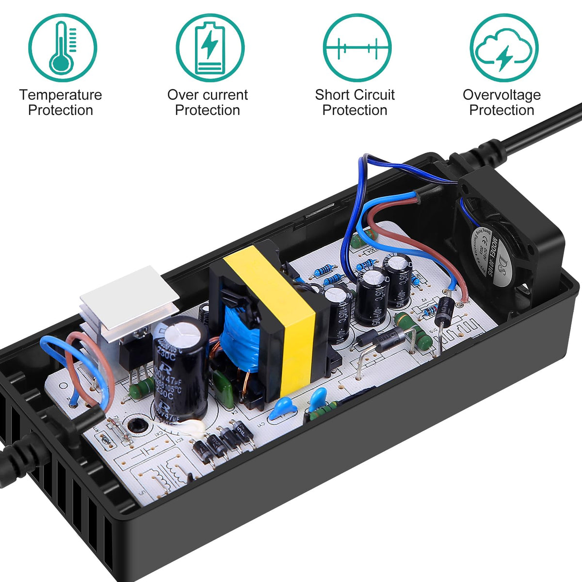 42V 2A Power Adapter with 3-Prong Inline Connector J633