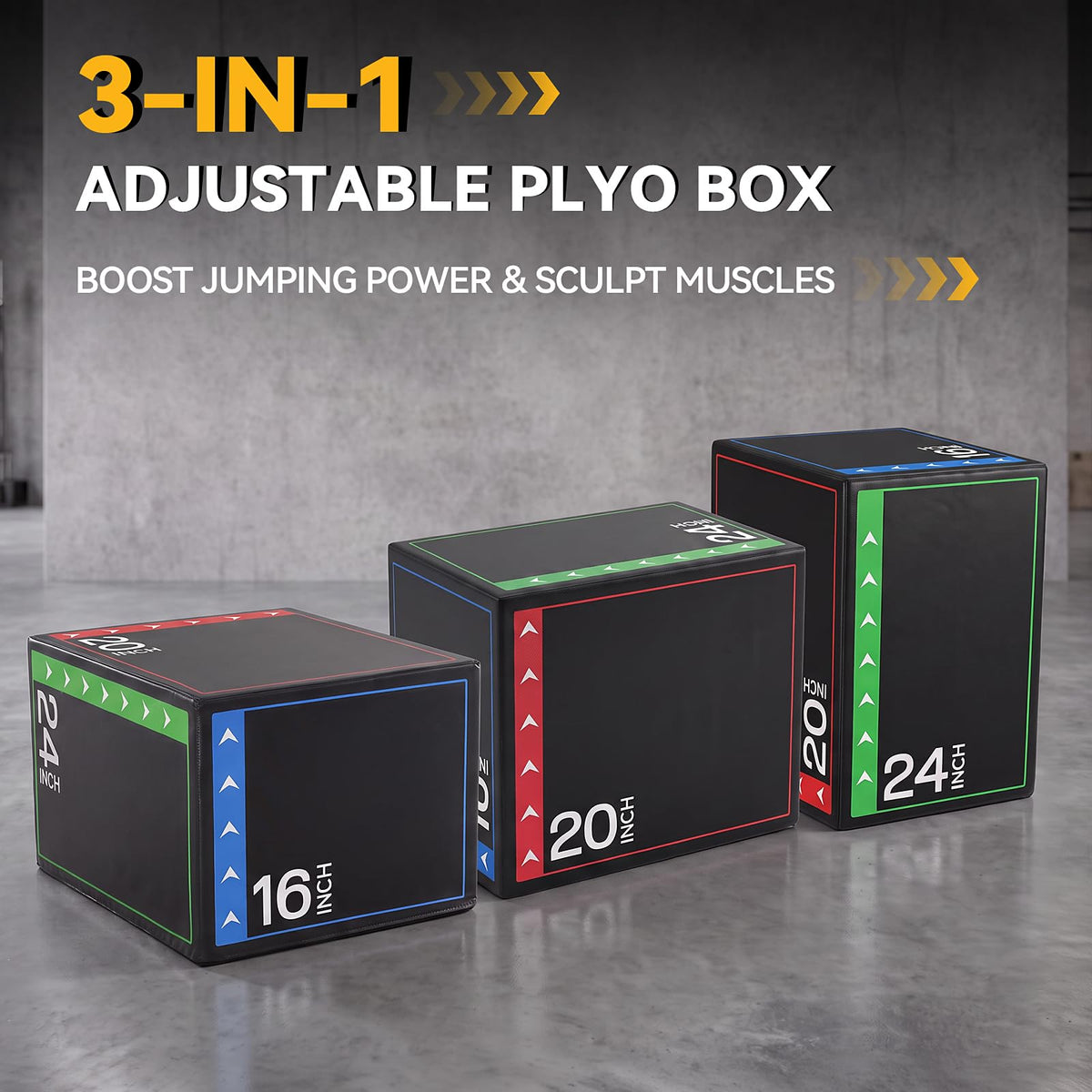 3 in 1 Plyometric Jump Box Q357