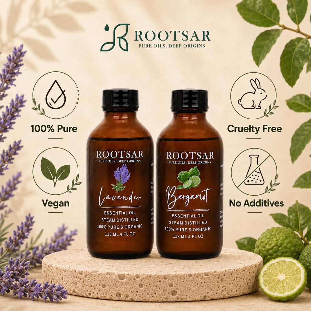 100% Pure Essential Oil Set Lavender & Bergamot 4 fl oz W971851