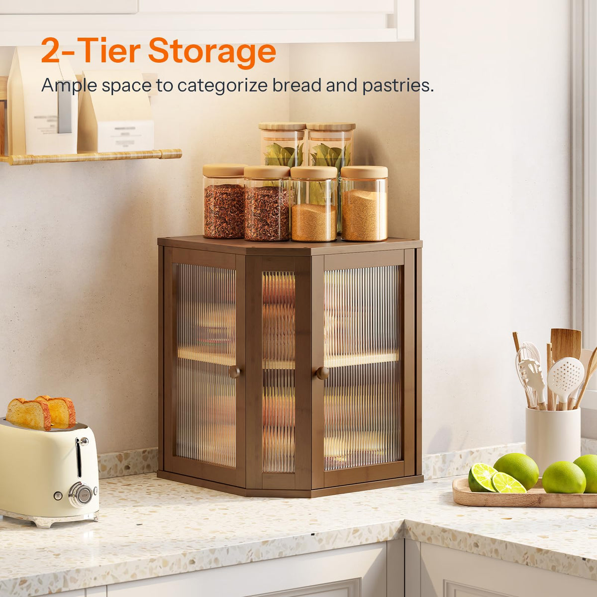 Bamboo 2-Tier Bread Box L965