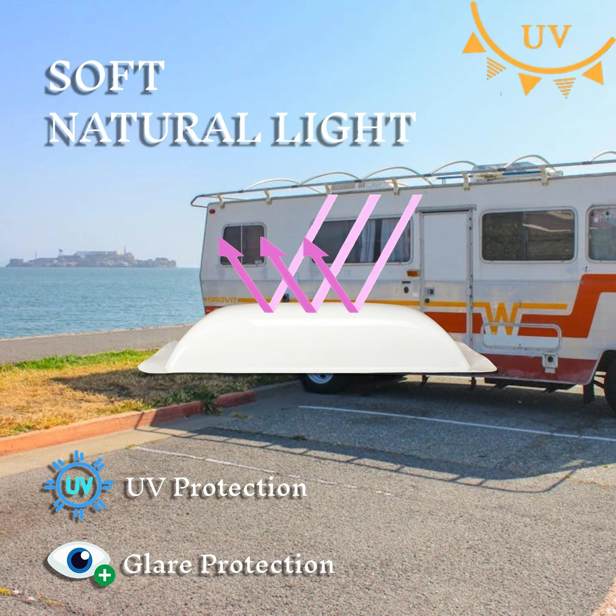 18" x 26" White RV Skylight Replacement W245968