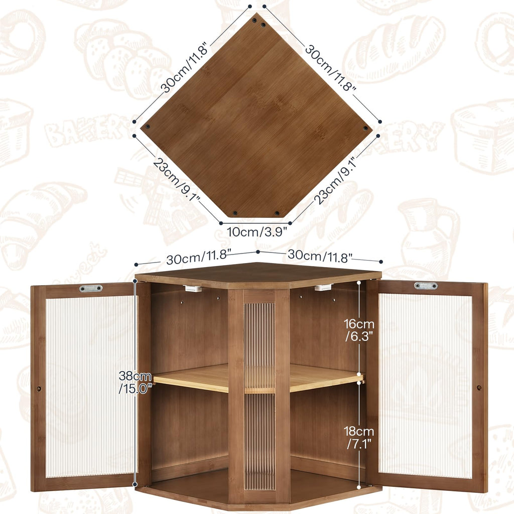 Bamboo 2-Tier Bread Box L965