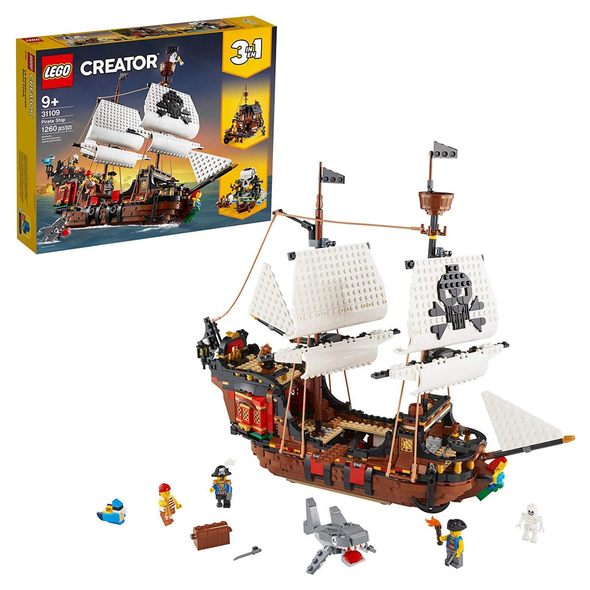 3 in 1 Pirate Ship Building Set W554035