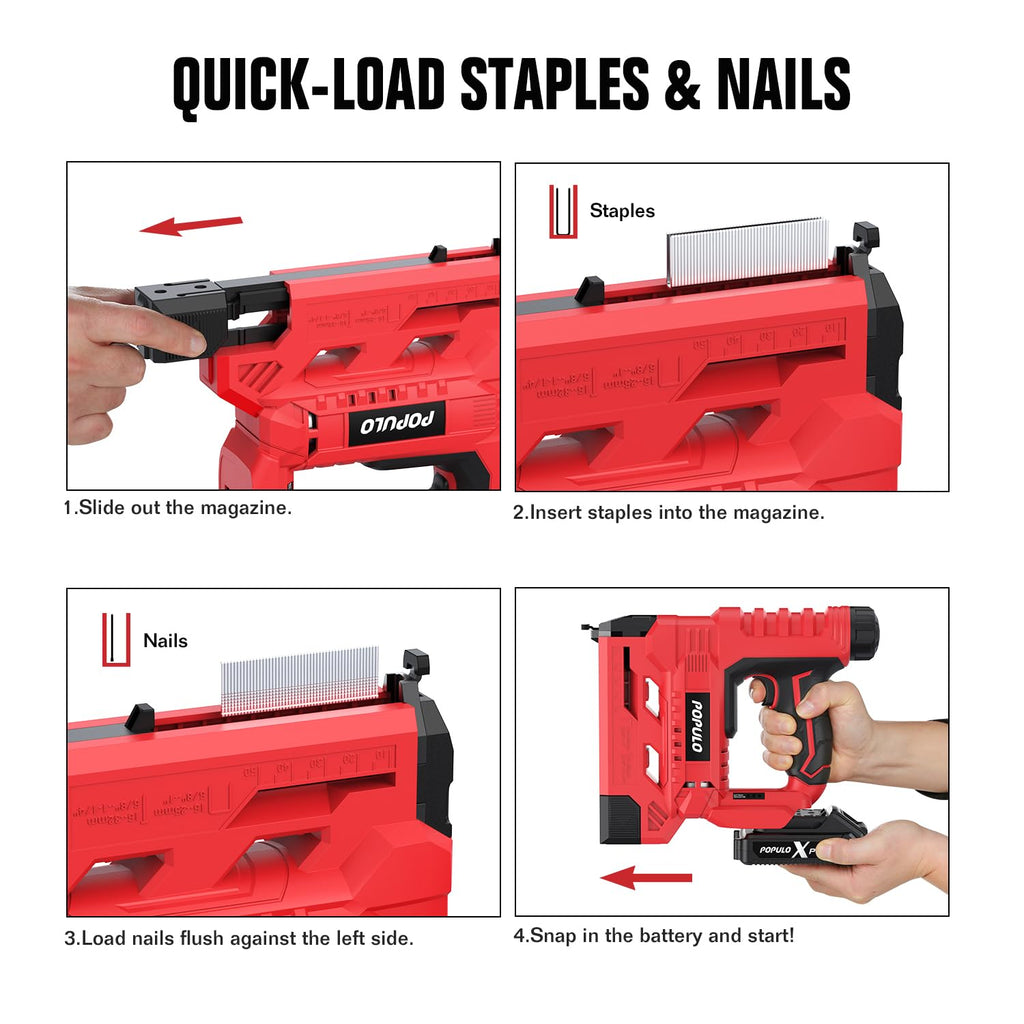 20V Cordless 18 Gauge 2 In 1 Brad Nailer Stapler G5286