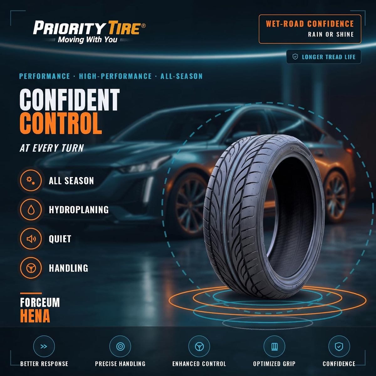 4 x 235/45ZR17 97W XL All Season Passenger Tires W4274