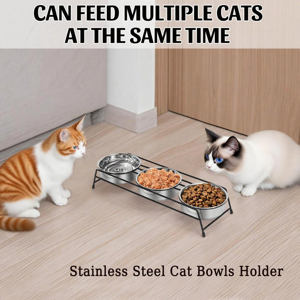 Raised Cat Bowls 3 Stainless Steel U392384