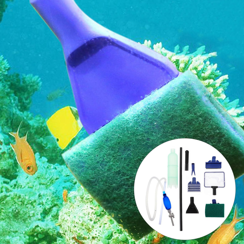 Fish Tank Cleaning Tool Set with 5 in 1 Brush Plastic B8498