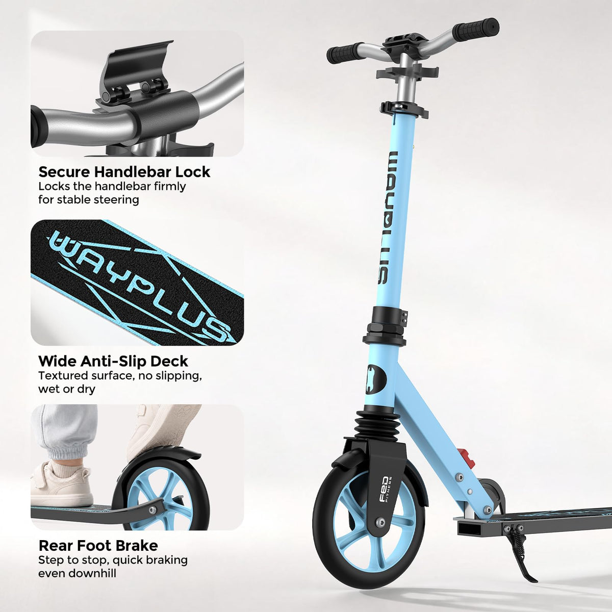 Kick Scooter with 8 Big Wheels I35775