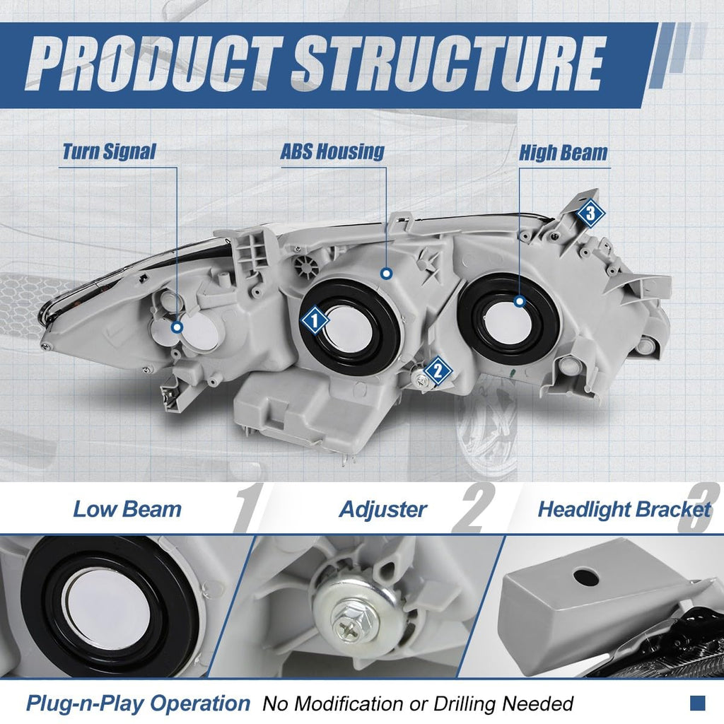 Black Projector Headlights Assembly A22320