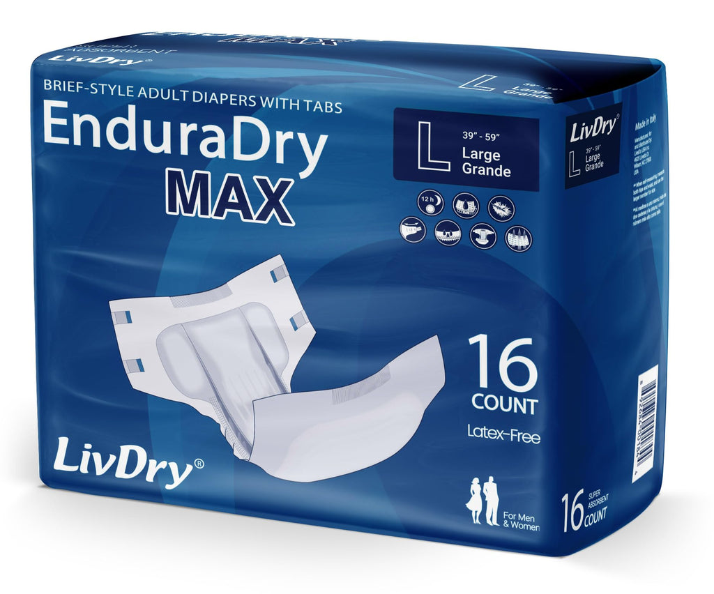 Adult Diapers with Tabs, Large, 16-Pack P644