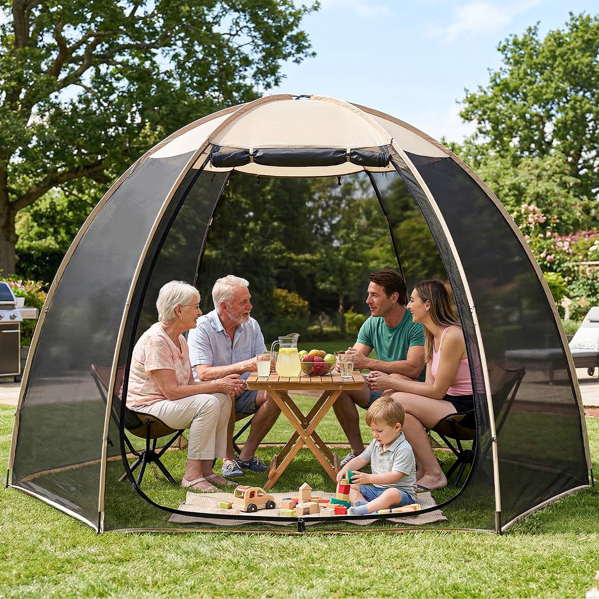 10 x 10 FT Pop Up Mesh Screen House Tent O5541