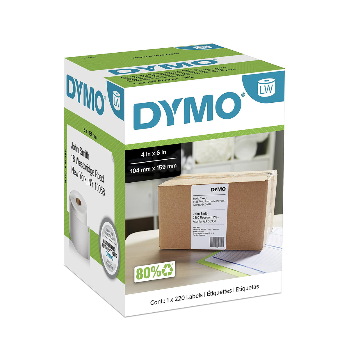 Extra-Large White Shipping Labels, 1 Roll of 220 M144