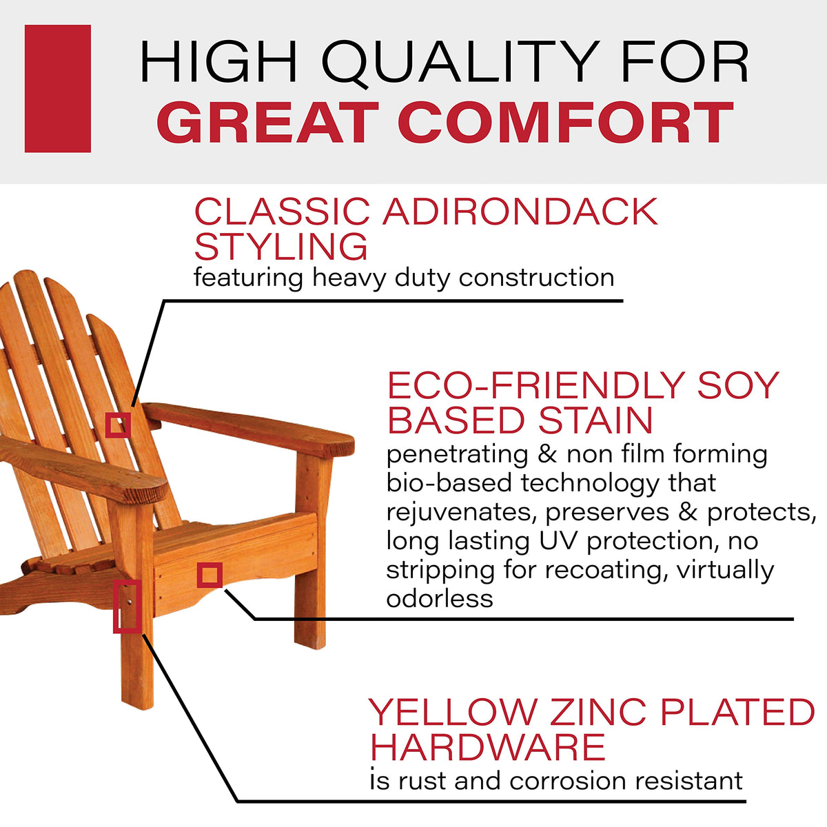 Heavy Duty Adirondack Chair Treated Pine 800 Lb Weight Capacity P796901